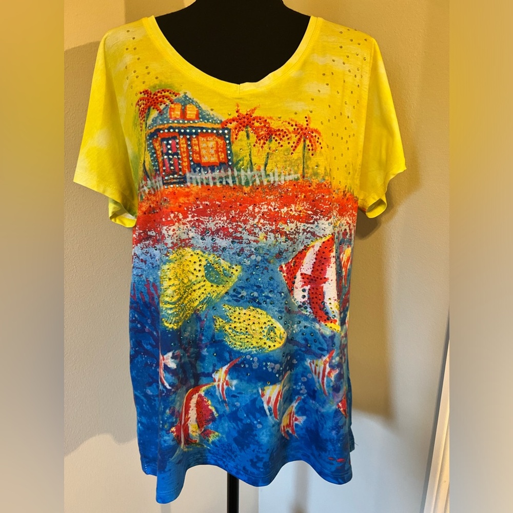 Onque Casuals Embellished V-Neck Top